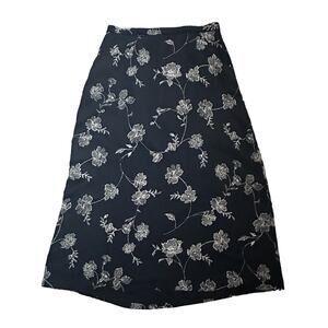 Vintage Pendleton|Maxi Skirt|Black/Tan Floral|SZ 14‎